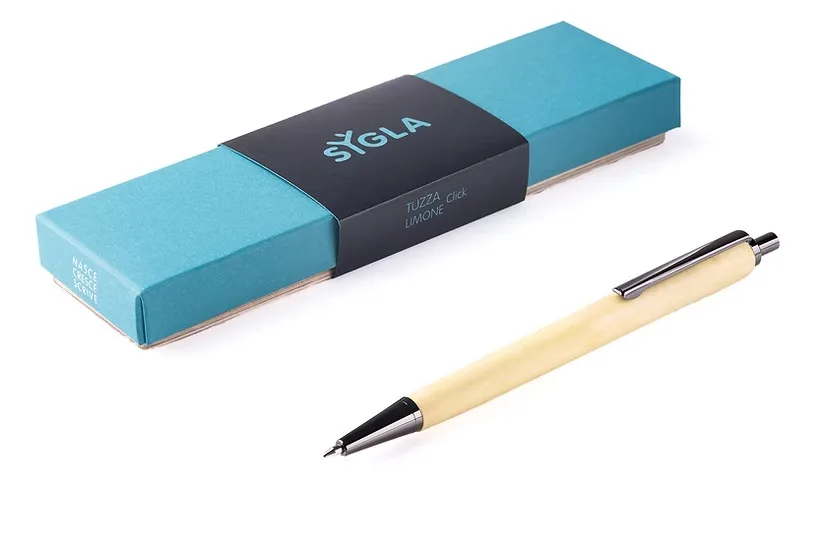 Penna Sygla Tuzza in legno - Limone